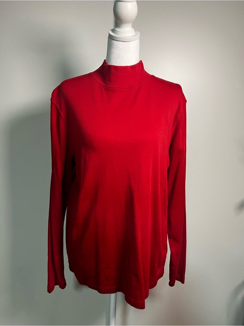 St. John's Bay Red Mock Neck Sweater